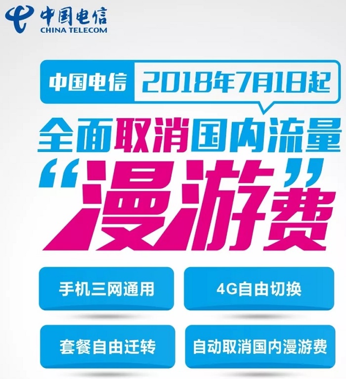 中国电信取消流量漫游